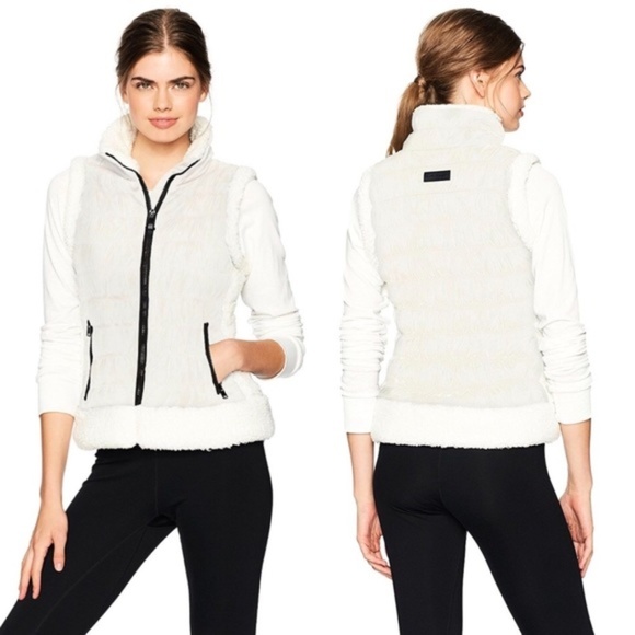 calvin klein performance sherpa trim vest